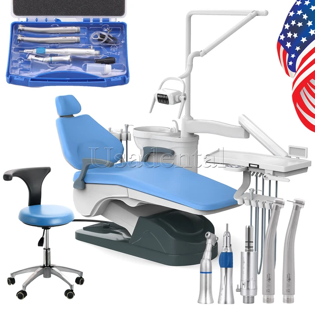 Dental Chair Computer Controlled Lamp Dentist Stool/Low High Speed Handpiece Set