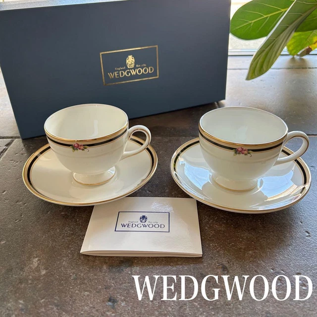 Wedgwood Clio Cup Saucer Cup Set Black Urn Engraving