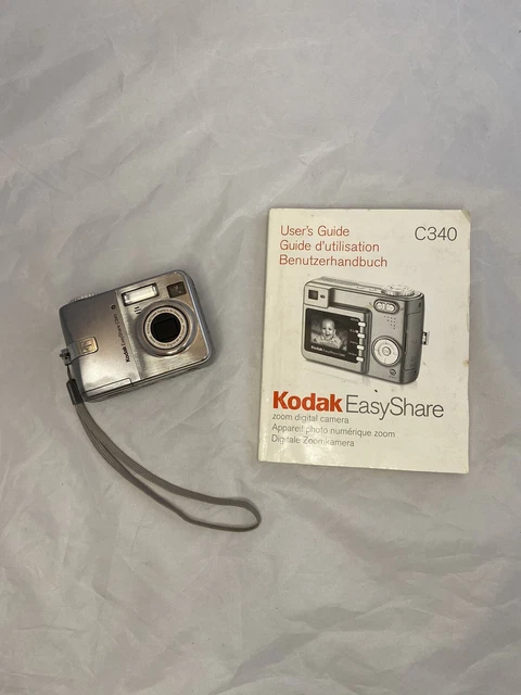Kodak Digital Photo Camera EasyShare C340 5.0MP Compact Silver For Parts