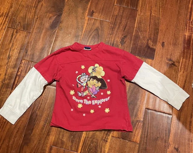 Vintage Nick Jr. Dora The Explorer Long Sleeve Girls Tshirt