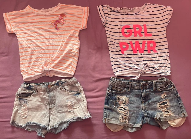 gorgeous girls River Island short & top bundle age 7-8 years 2
