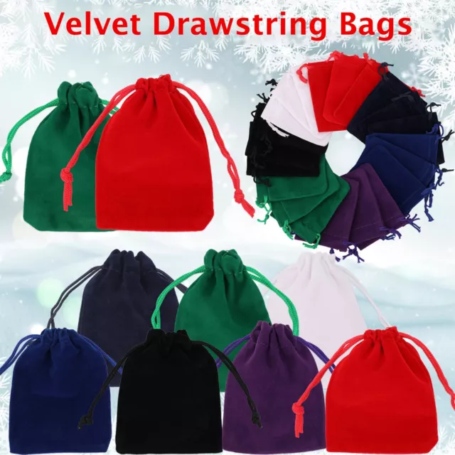 10/50 Velvet Jewellery Drawstring Wedding Gift Bag Favour Candy Party Pouch Bag