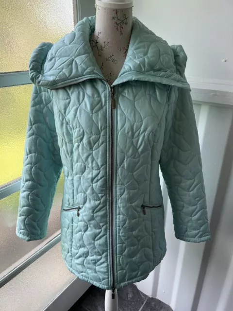 "Spanner"Size"M"Womens Pretty Quilted Pastel Aqua Quilted Jacket*Like New***