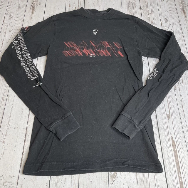 Kendrick Lamar 2017 Damn Tour Long Sleeve T Shirt TDE Pray For Me Earth Small
