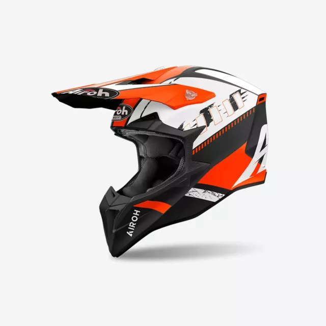 Casco Cross Airoh Wraaap Feel Arancione Opaco Taglia M