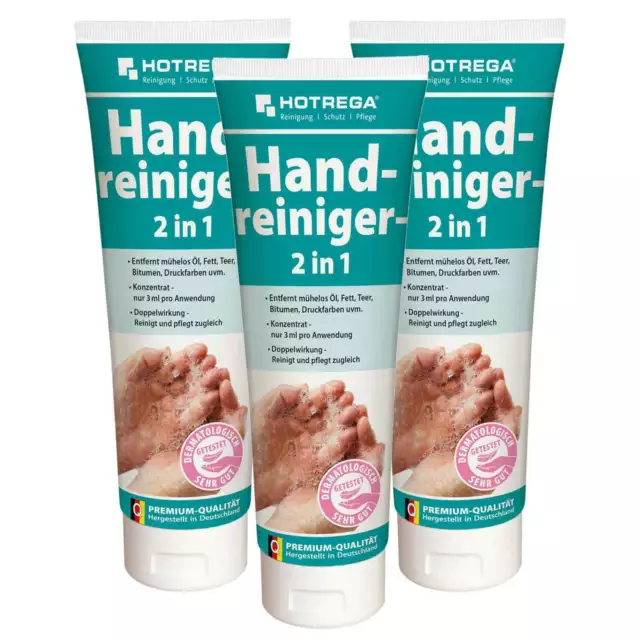 HOTREGA Handreiniger Handwaschpaste Waschpaste Hautpflege Handpflege 3x 250ml