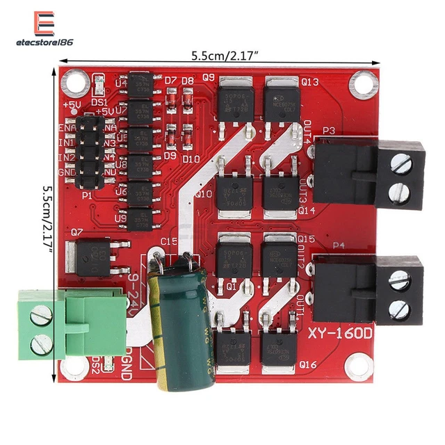 160W 7A DUAL DC Motor Drive Module L298 Logic Positive/Negative PWM ...