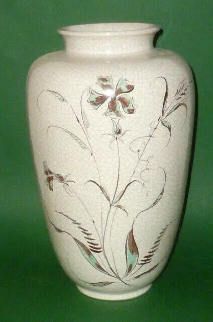 Alte Keramik Bodenvase Keramikvase Vase 33cm Majolika ? Blumenvase Vasen Ceramic