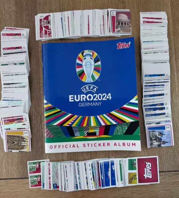 TOPPS EURO 2024 Germany Complete set includes album & 34 Gold SP