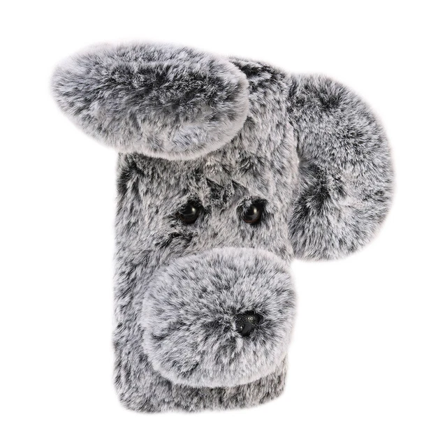 Coque pour téléphone Coque souple en peluche pour chien Mignon Mode Hiver 8