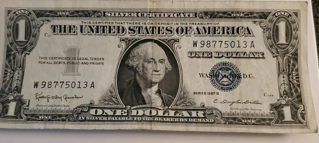 Consecutive 1957 One Dollar Blue Seal Note Silver Certificate Bill $1 Sequential
