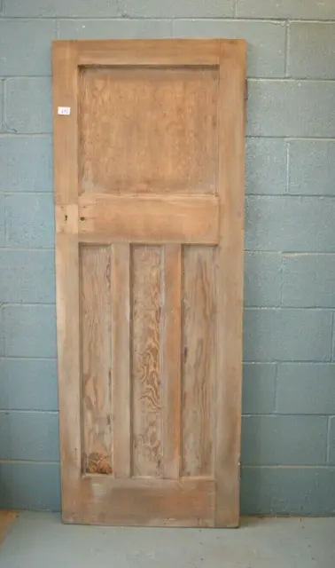 Door 1930's 4 Panel Pine Wooden 76 3/4" x 29 1/4" Internal door ref 272A
