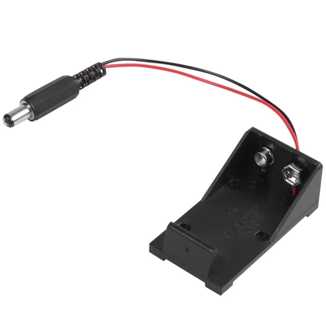 Supporto batteria 9 V Volt box custodia spina 5,5X2.1 per alimentatore breadboard U6U5