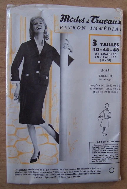 PATRON MODES ET TRAVAUX FEMME MARS 2025 VESTE ESPRIT PALETOT