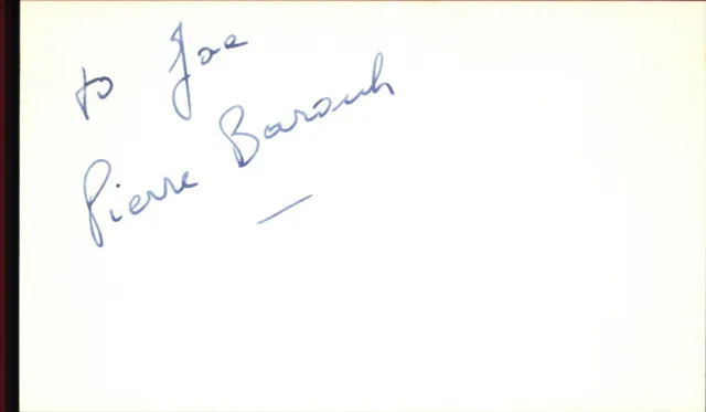 Pierre Barouh D.2016 French Actor Signed 3" x 5" Index Card