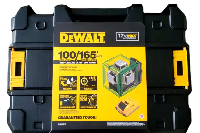Dewalt DW089LG 12-Volt 3 x 360-Degree Lithium-Ion Green Line Laser (Retail $699)