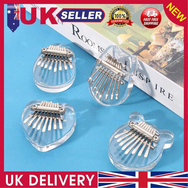 Mini Crystal Kalimba Acrylic 8-tone Finger Thumb Piano Cute for Children Trainer