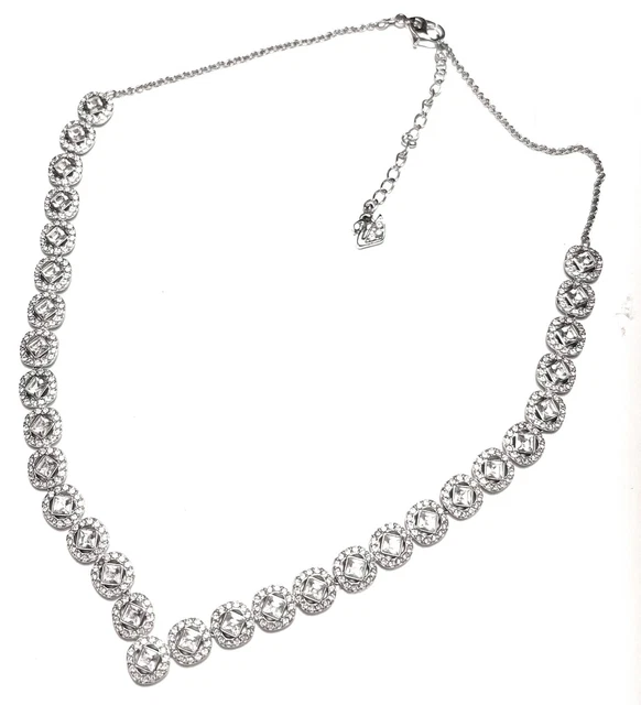 Swarovski Collections Angelic Square Set, Large, White, Rhodium Plated