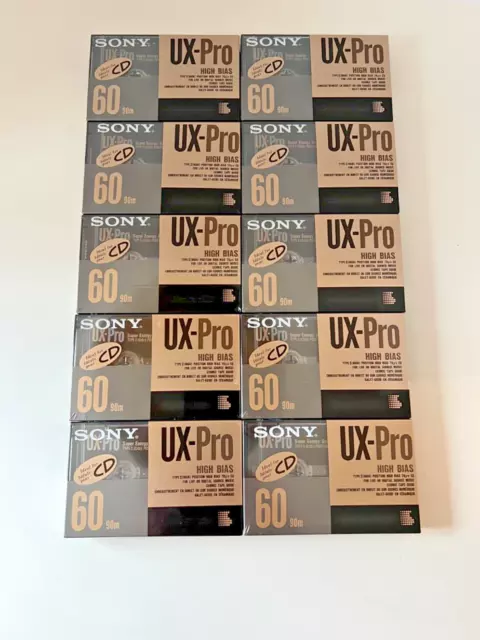 SONY UX-PRO 60 Cassette Type II CrO2 Ceramic Tape Guide High Bias