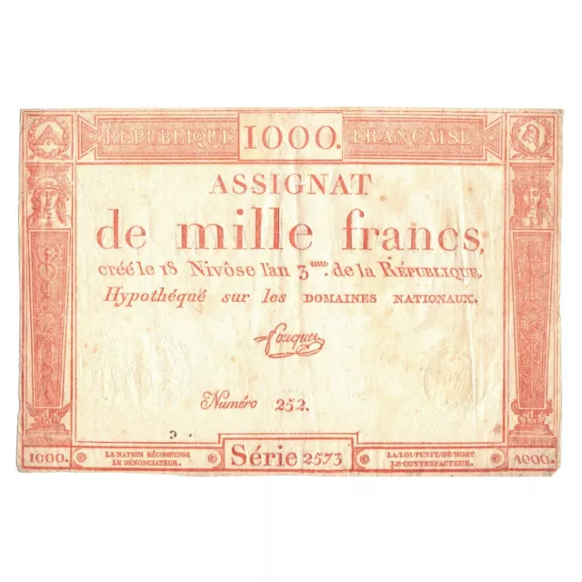 France Assignat de 1000 francs 1795 TTB+ Laf.175 SIGNATURE AU CHOIX