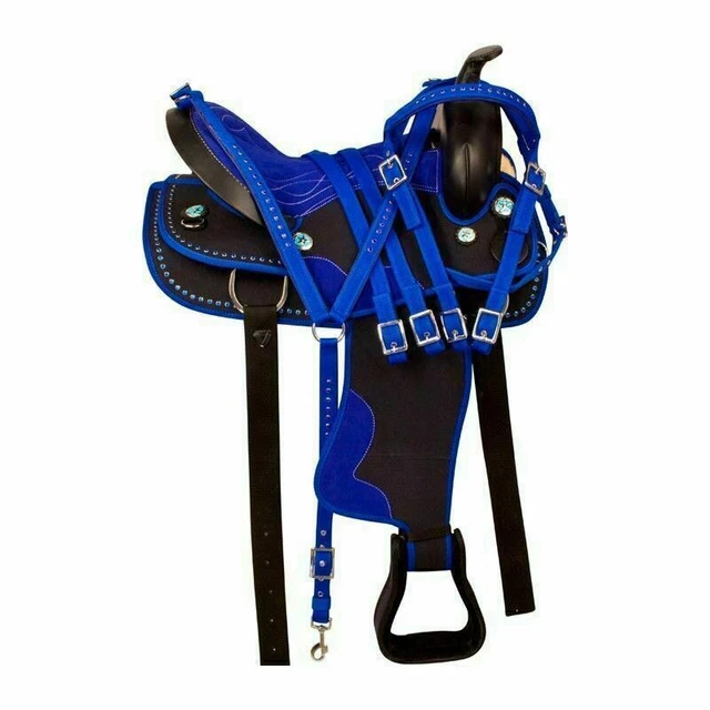 Ensemble de selle de cheval synthétique Western Pleasure/Trail adulte...