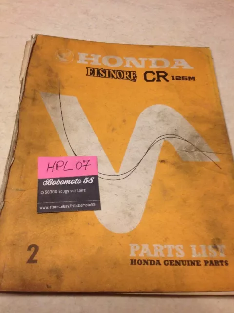 Honda CR125M CR125 M Elsinore 125 Cr Parts List Catalogue Spare Part