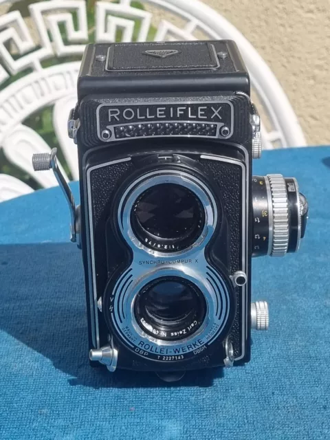 Beau appareil photo ancien ROLLEIFLEX / ROLLEI-WERKE FRANKE & HEIDECKE