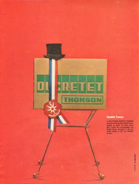 Publicité Advertising 1963  Téléviseurs MULTIVISEUR DUCRETET THOMSON ...