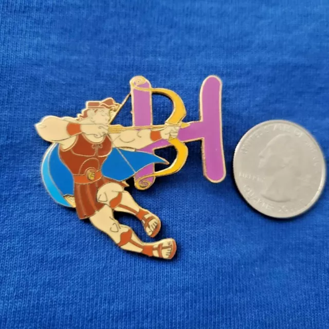 Disney DLR Character Alphabet Letter H Hercules Pin