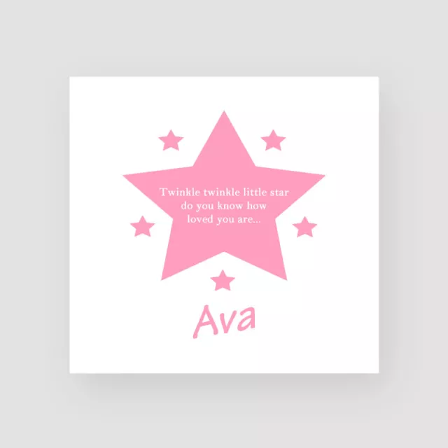 Personalised Handmade Newborn Baby Girl Card Daughter Granddaughter Star