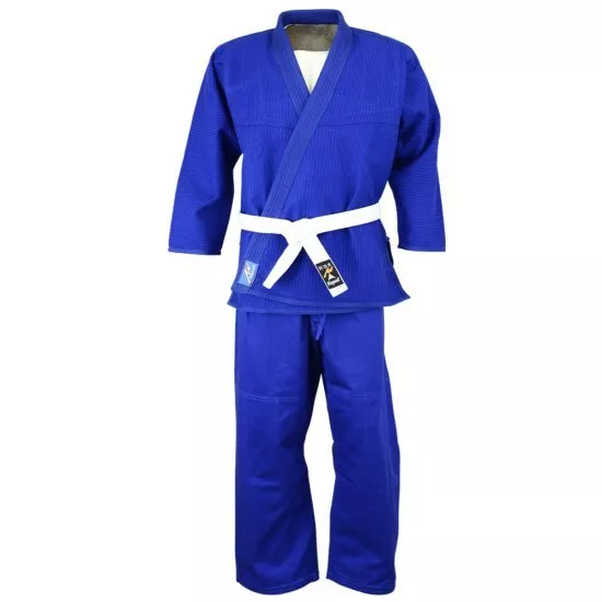 Playwell Judo Bleached Blue Students Uniform Childrens Kids Suits Cotton Gi
