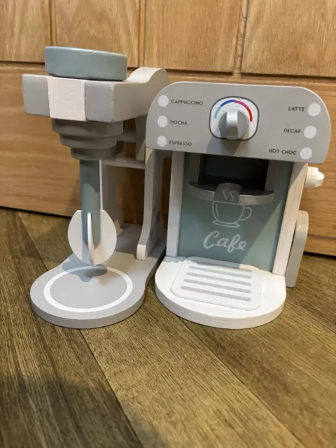 LITTLE TOWN WOODEN Toys Coffee Machine Mixer Aldi Grey White Child s Toys 12.99 PicClick UK