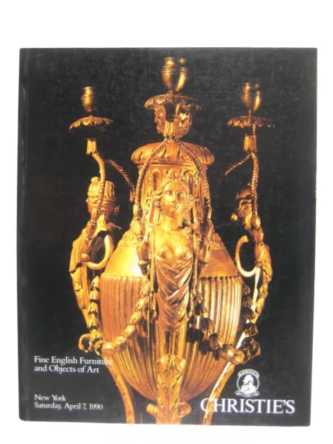 Christies Auction Catalog Fine English Furniture Art New York 1990