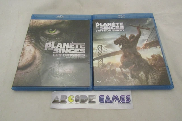 LOT 2 BLU-RAY LA PLANETE DES SINGES LES ORIGINES + L'AFFRONTEMENT (vendeur pro)