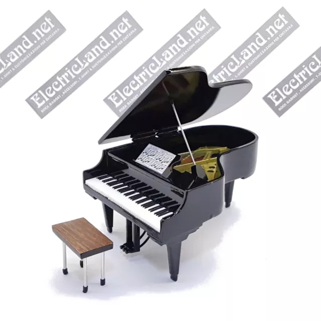 Mini pianoforte black QUEEN miniatura da collezione piano nero in legno classica