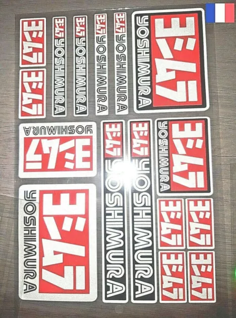 Autocollant  YOSHIMURA REFLECHISSANT MOTO CARENAGE STICKERS REF60D1