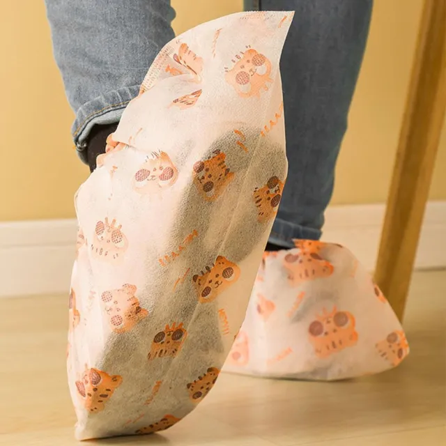 Non-Slip Disposable Printed Shoe Covers Little Bear Thickened Shoe Cover