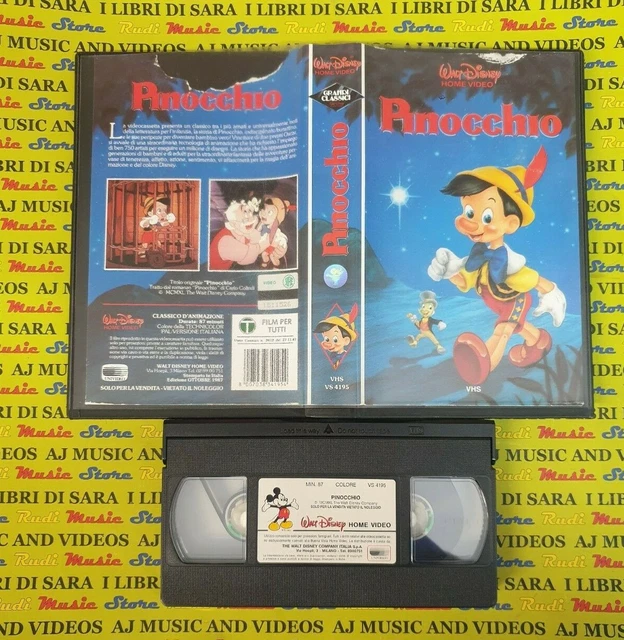 VHS FILM PINOCCHIO 1987 walt disney grandi classici collodi (F124) no ...