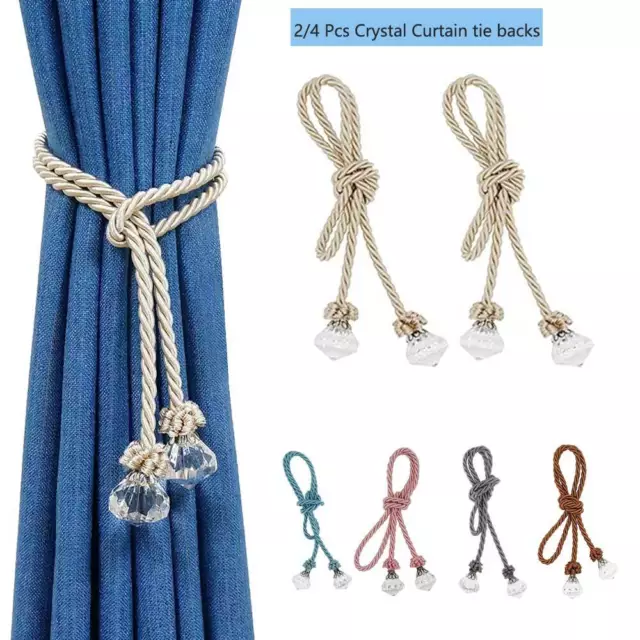 Crystal Curtain Tie Backs Rope Window Tiebacks Durable Holdbacks Rope Home Decor