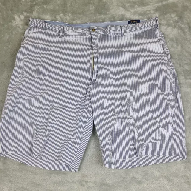 Polo Ralph Lauren Men's Seersucker Blue Striped Stretch Classic Fit Shorts Sz 44