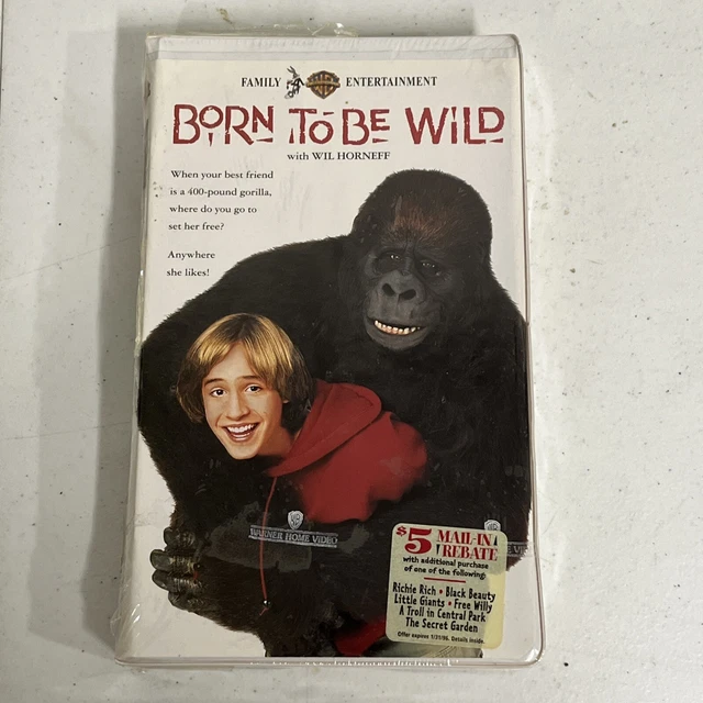 NEW BORN TO be Wild VHS Clamshell SEALED Trademark Seal £13.88