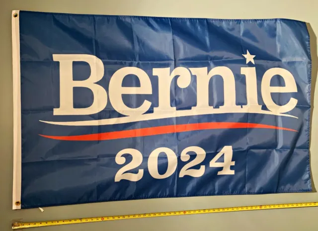 BERNIE SANDERS FLAG *FREE SHIP USA SELLER!* Biden Blue 2024 USA Poster Sign 3x5'