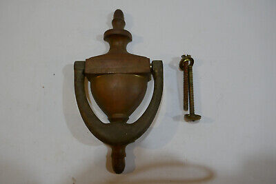Vintage  Solid Brass Federal Style Door Knocker  6"H W  mounting Hardware