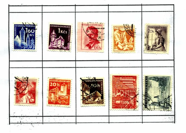 lotto serie  collezione raccolta  varietà francobolli stamps Cecoslovacchia