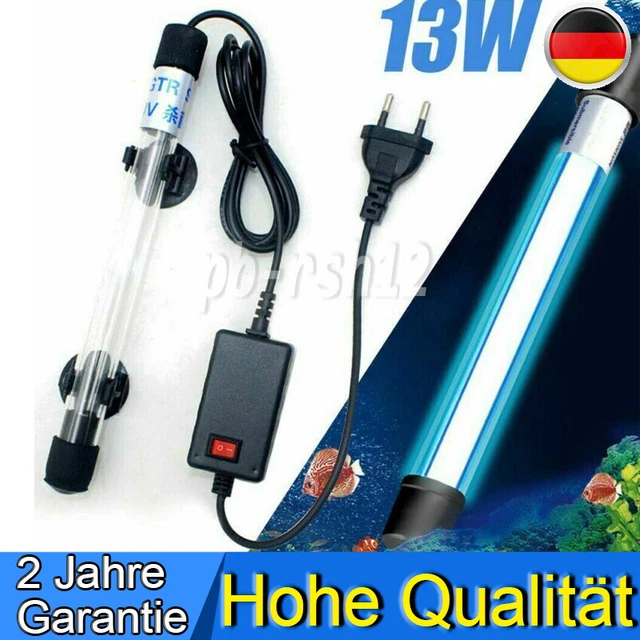 Sterilizzatore UV impermeabile 220-240 V 13 W luce lampada verde alghe batteri uccisione