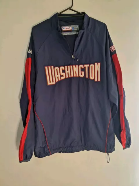 MLB Washington Nationals Men Windbreaker Jacket - Size 3XL - Majestic