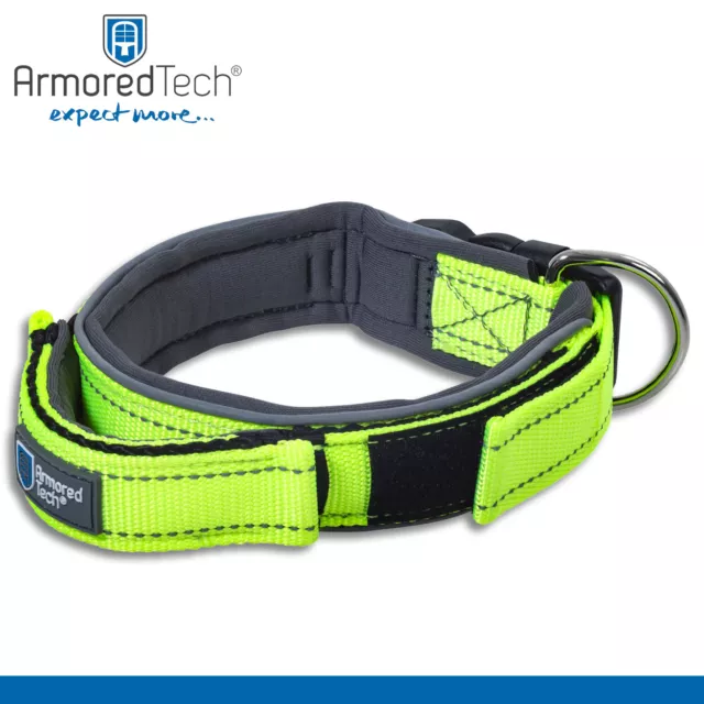 ArmoredTech Collier de Chien XS Néon Vert Tour de Cou 31 – 35 CM