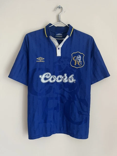 Chelsea 1995 1996 1997 Home Football Shirt Soccer Jersey Umbro Size L Men Blue