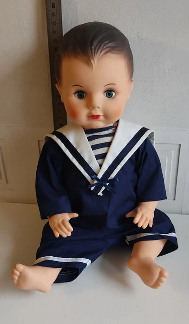 baigneur celluloïd PetitCollin France SGDG yeux dormeurs ancien 1950