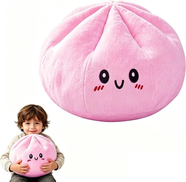 10 INCH GIANT Dumpling Squishy Plush Kawaii Bao Bun Stuffed Pillow ...